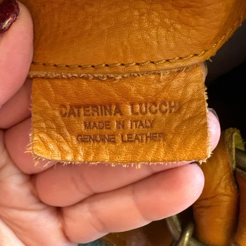 Caterina Lucchi Tan Leather Bucket Bag - Picture 11 of 12